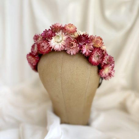 Flowercrown Set für DIY-Idee. Dirndl Accessoire oder zum Brautkleid. Trockenblumen in gelb, beige und creme Tönen. Trockenblumen für eine DIY-Idee. Haarreifen mit Trockenblumen binden. Trockenblumen in gelb, beige und creme Tönen.